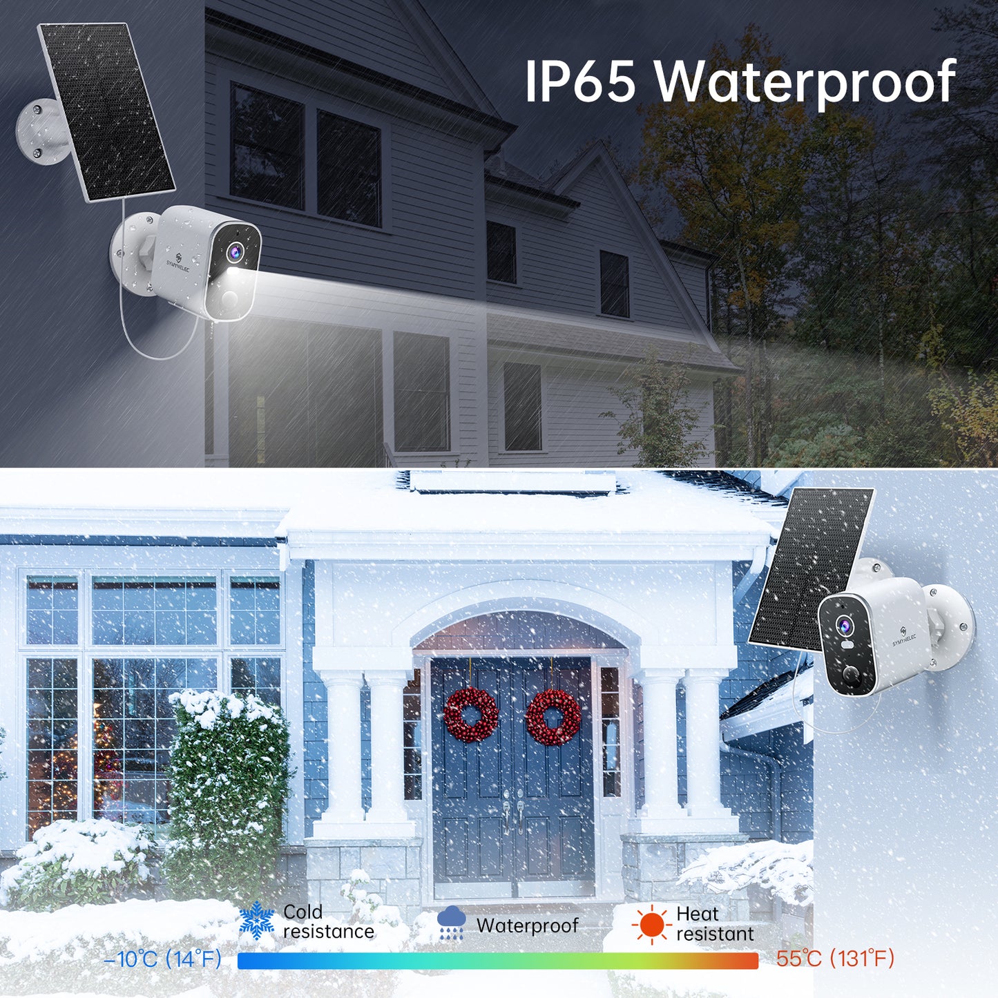 Solar Security Cameras Wireless Outdoor: 2K Battery Powered WiFi Camera with AI Motion Detection for Home - Color Night Vision Spotlight Siren Alarm 2-Way Talk IP65 Waterproof Cloud TF Storage