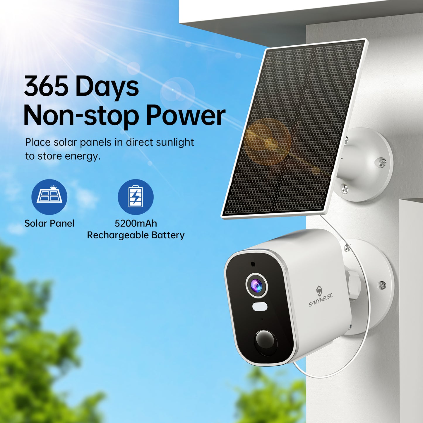 Solar Security Cameras Wireless Outdoor: 2K Battery Powered WiFi Camera with AI Motion Detection for Home - Color Night Vision Spotlight Siren Alarm 2-Way Talk IP65 Waterproof Cloud TF Storage